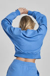 Foxglove Ethical-Cotton Sweatshirt - Mountain Blue Peachaus