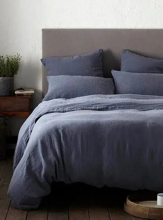 French Blue 100% Linen Bed Linen The Secret Linen Store