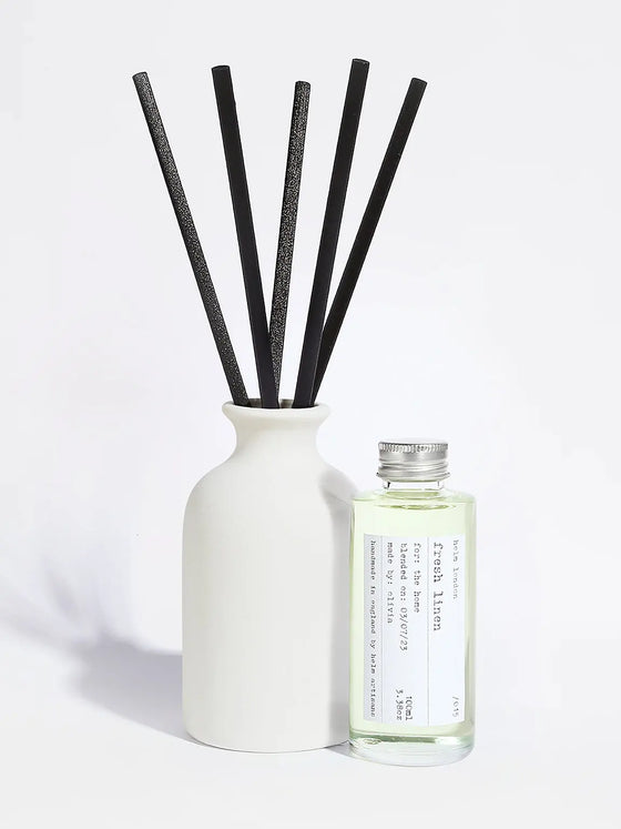 Fresh Linen Ceramic Reed Diffuser - 100ml Helm London