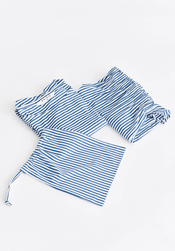 Frill Pyjama T-Shirt Set With Matching Overnight Pouch Paisie