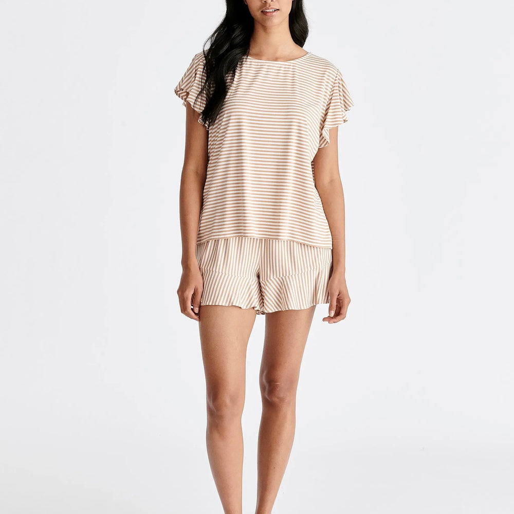 Frill Pyjama T-Shirt and Shorts Paisie