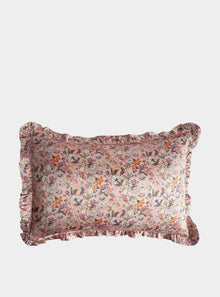  MABELLE HALL PINK Liberty Frill Silk Pillowcase