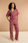 Fuchsia Freesia Women's Floral Cotton Pyjamas inara