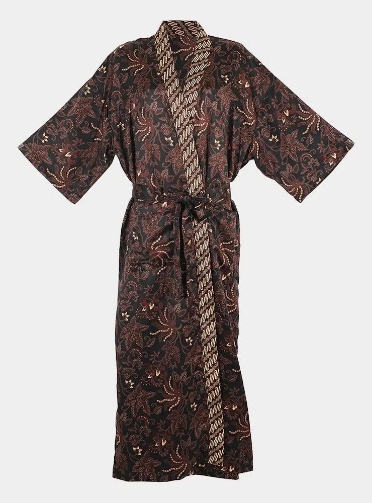 Full Length Black Men’s Robe Wear the World