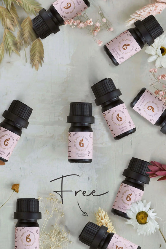 Full Set of 8 Organic Pure Essential Oils + Treat! bcalm