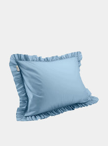  Full Size Cotton Ruffled Pillowcase, Butterfly Blue Snooozeworld