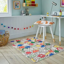  Funky Doodles Washable Faux Fur Rug Dunelm