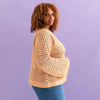 Gala Recycled Cotton Mix Pointelle Wide Sleeve Jumper - Orange Cara & The Sky