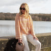 Gala Recycled Cotton Mix Pointelle Wide Sleeve Jumper - Orange Cara & The Sky