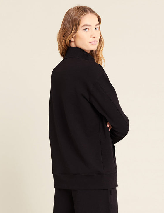 Unisex Black Quarter Zip Sweater Boody