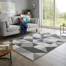  Geo Squares Rug Dunelm