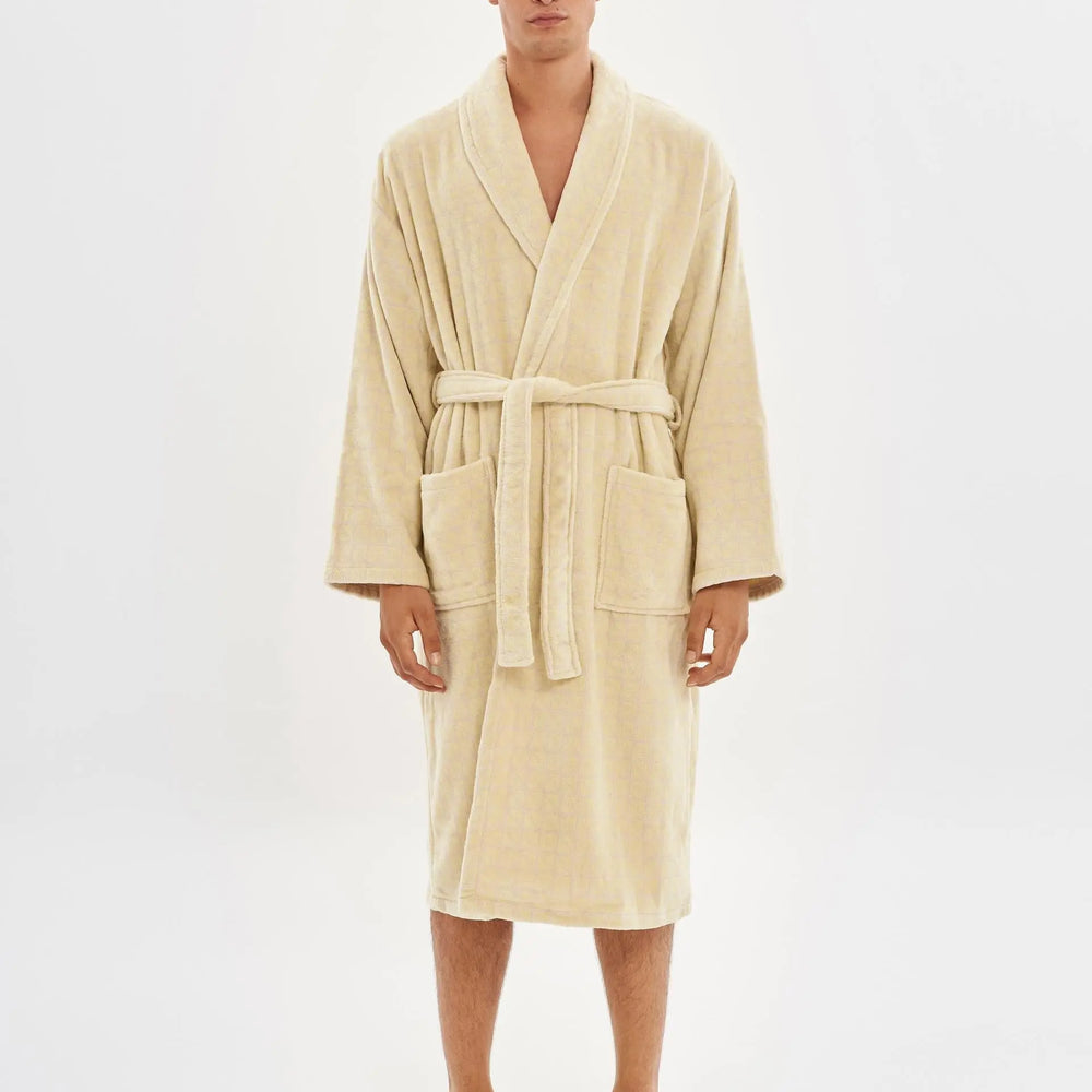 Geo Triangle Velour Bathrobe House Babylon