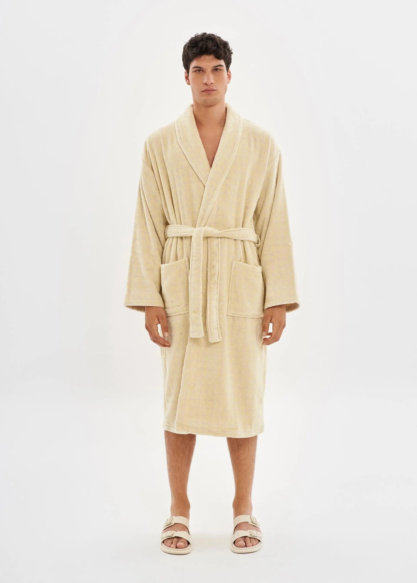 Geo Triangle Velour Bathrobe House Babylon