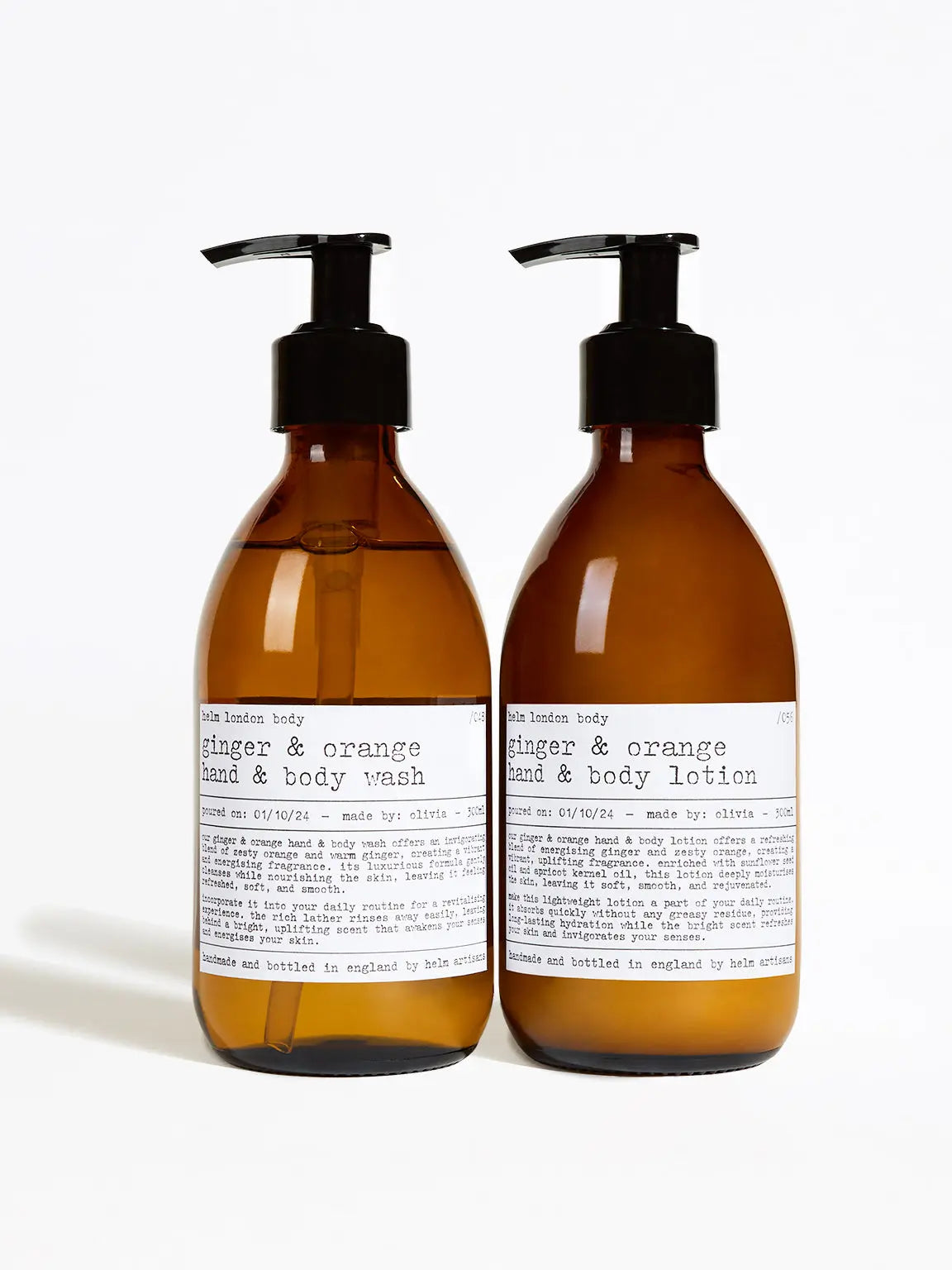 Ginger & Orange Hand & Body Set - 600ml Helm London