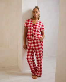  Gingham Heart Print Long Pyjama Set Chelsea Peers