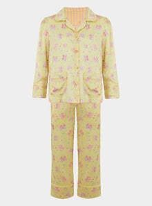  Amelie Lemonade Butterfly Girls Silk Pyjama Set