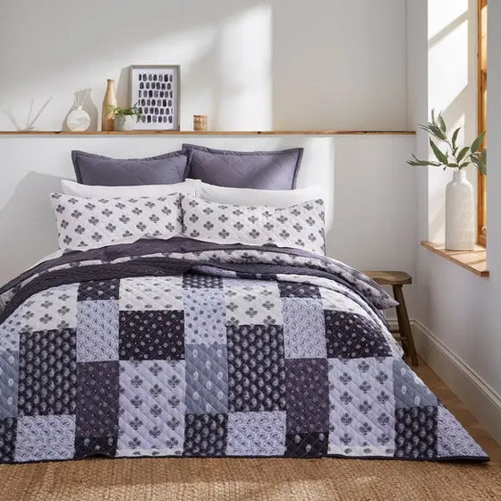 Global Block Print Bedspread Dunelm