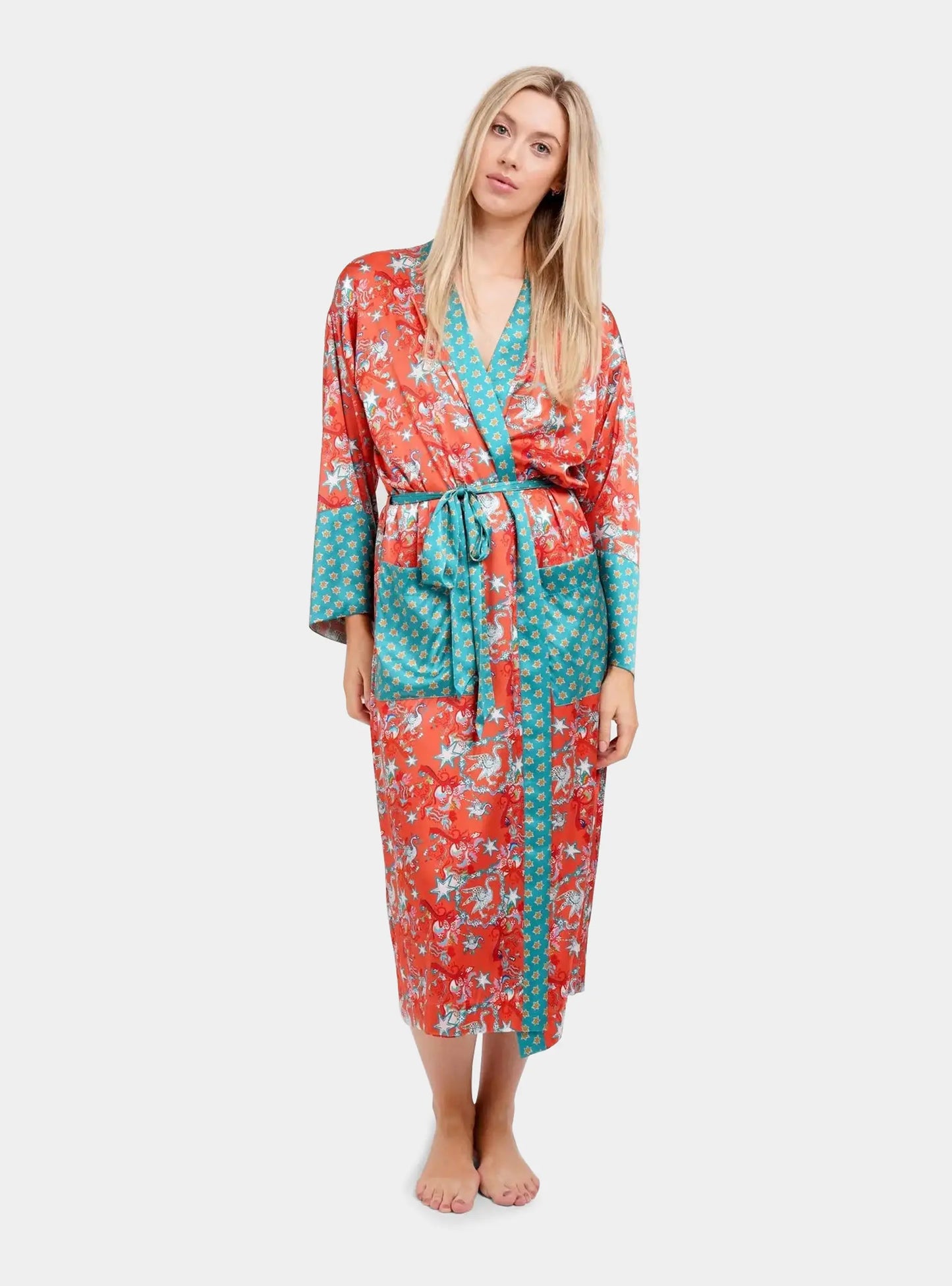 Golden Goose Silk Long Robe Jessica Russell Flint