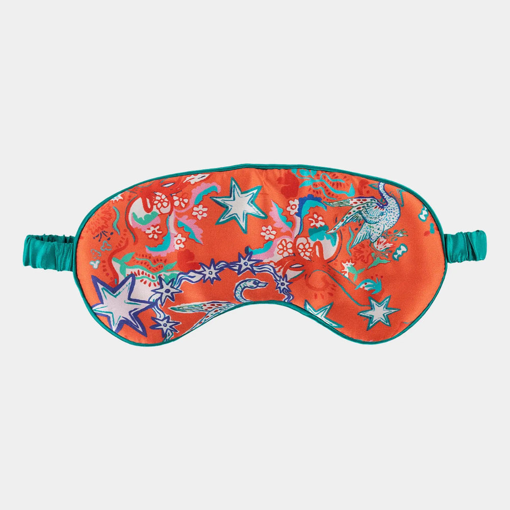 Silk Eye Mask / "Golden Goose" Jessica Russell Flint