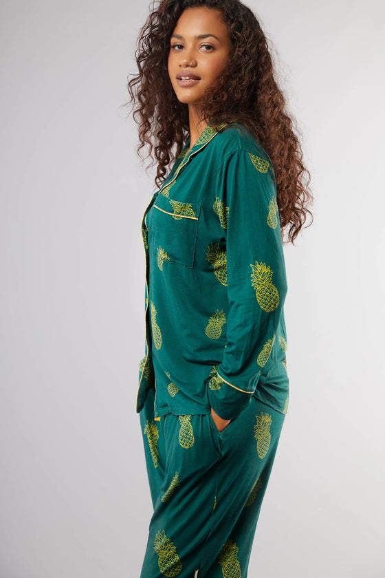 Golden Pineapple II Classic Pyjama Trouser Set Cosy Collective