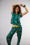 Golden Pineapple II T-Shirt Pyjama Trouser Set Cosy Collective