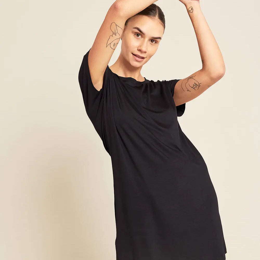 Goodnight Black Bamboo Nightdress Boody