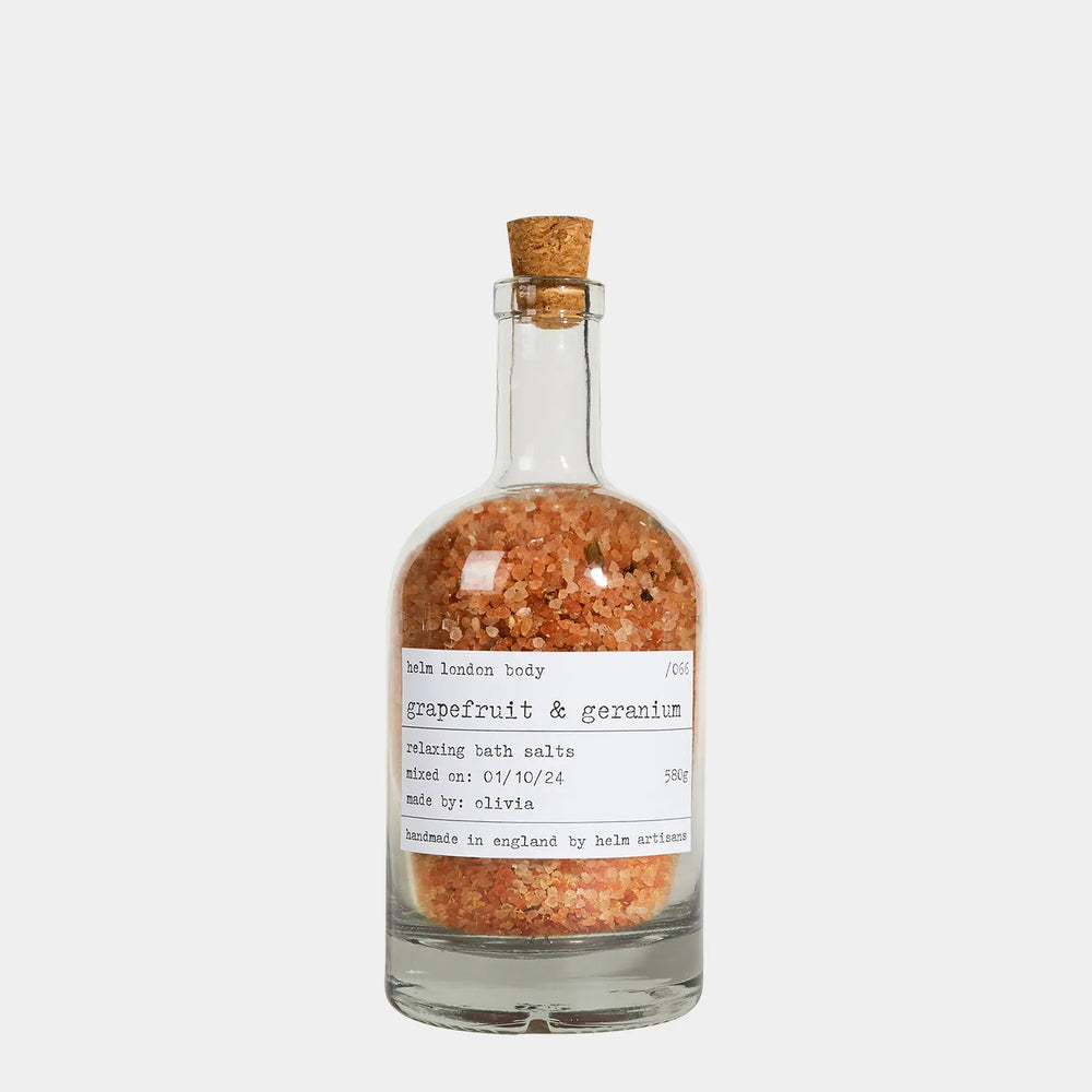 Grapefruit & Geranium Bath Salts - 580g Helm London