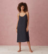 Graphite Alice 100% Linen Cami Nightie The Secret Linen Store