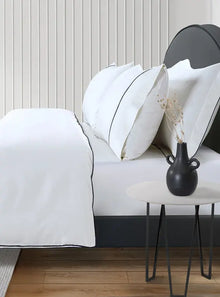  Graphite Grey Accent 800 Thread Count Egyptian Cotton Duvet Cover Bedding Envy