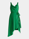 Green Cowl Neck Dress Paisie