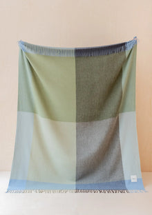  Green Frame Check Lambswool Blanket Check