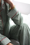 Green Gingham Women's Long Pyjama Set Madder & More