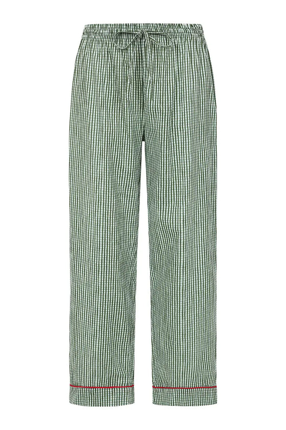 Green Gingham Women's Long Pyjama Set Madder & More