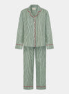 Green Gingham Women's Long Pyjama Set Madder & More