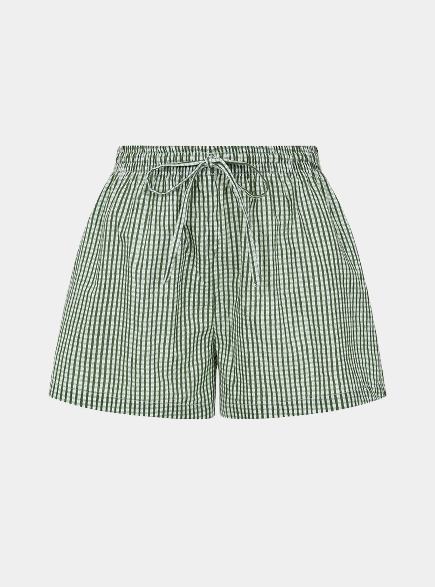 Green Gingham Women's Pyjama Shorts Madder & More