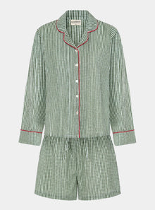  Green Gingham Women's Short Pyjama Set Madder & More