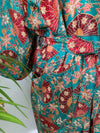 Green Satin Kimono Robe Wear the World