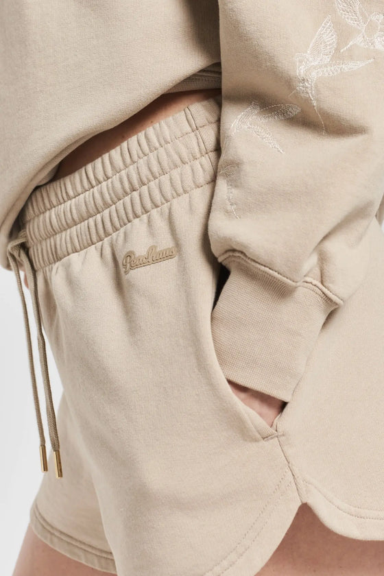 Grevillea Ethical-Cotton Shorts - Dune Beige Peachaus