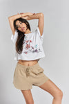 Grevillea Ethical-Cotton Shorts - Dune Beige Peachaus