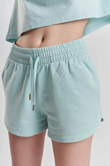  Grevillea Ethical-Cotton Shorts - Fjordland Green Peachaus