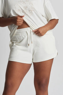  Grevillea Ethical-Cotton Shorts - Moonlight White Peachaus