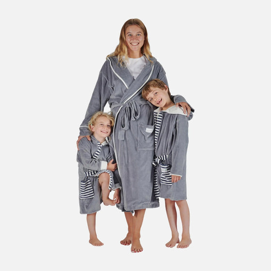 Grey Adult Robe Pure Earth Collection