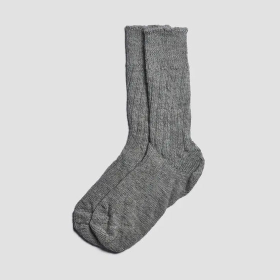 Grey Alpaca Bed Socks Piglet