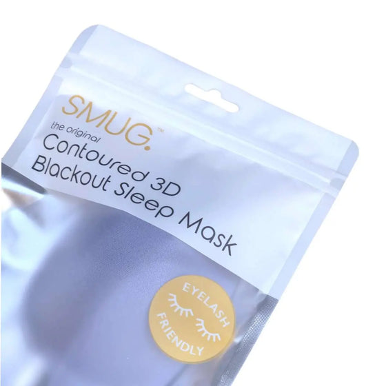 Grey Contoured 3D Blackout Sleep Mask SMUG