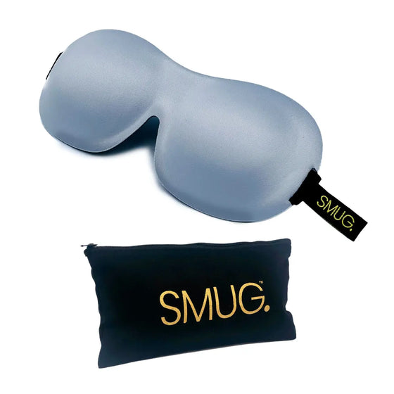 Grey Contoured 3D Blackout Sleep Mask SMUG