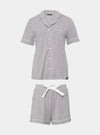 Grey Marl Bamboo Shirt Short Set Pretty You London