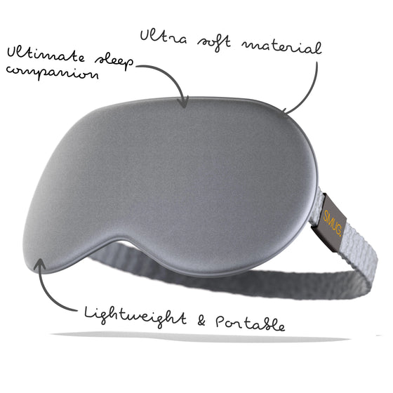 Grey Satin Sleep Mask SMUG