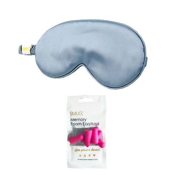 Grey Satin Sleep Mask SMUG