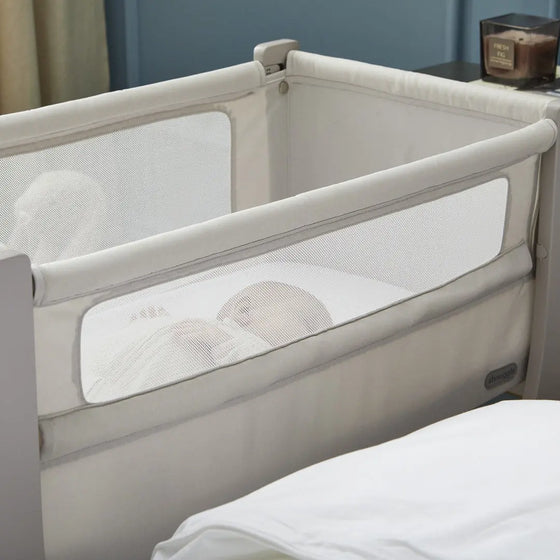 Grey Shnuggle Air Lite Bedside Crib Shnuggle