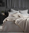 Grey Ticking Stripe Cotton Linen Bed Linen The Secret Linen Store